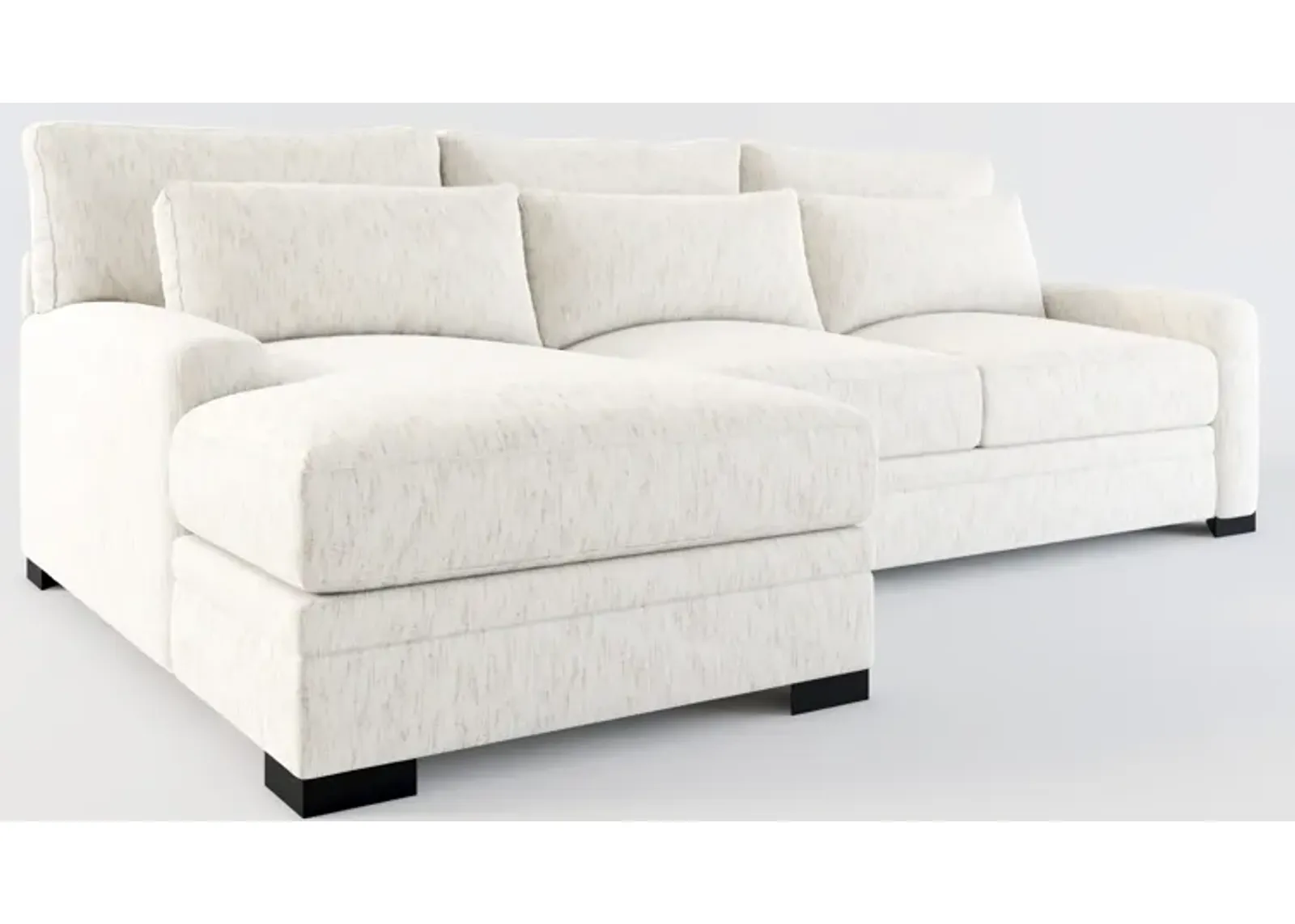 Winston Foam Comfort 2-Piece Sectional with Left-Facing Chaise - P.T. Cream