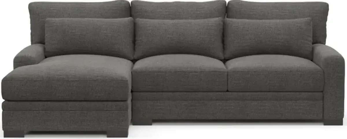 Winston Foam Comfort 2-Piece Sectional with Left-Facing Chaise - Curious Charcoal