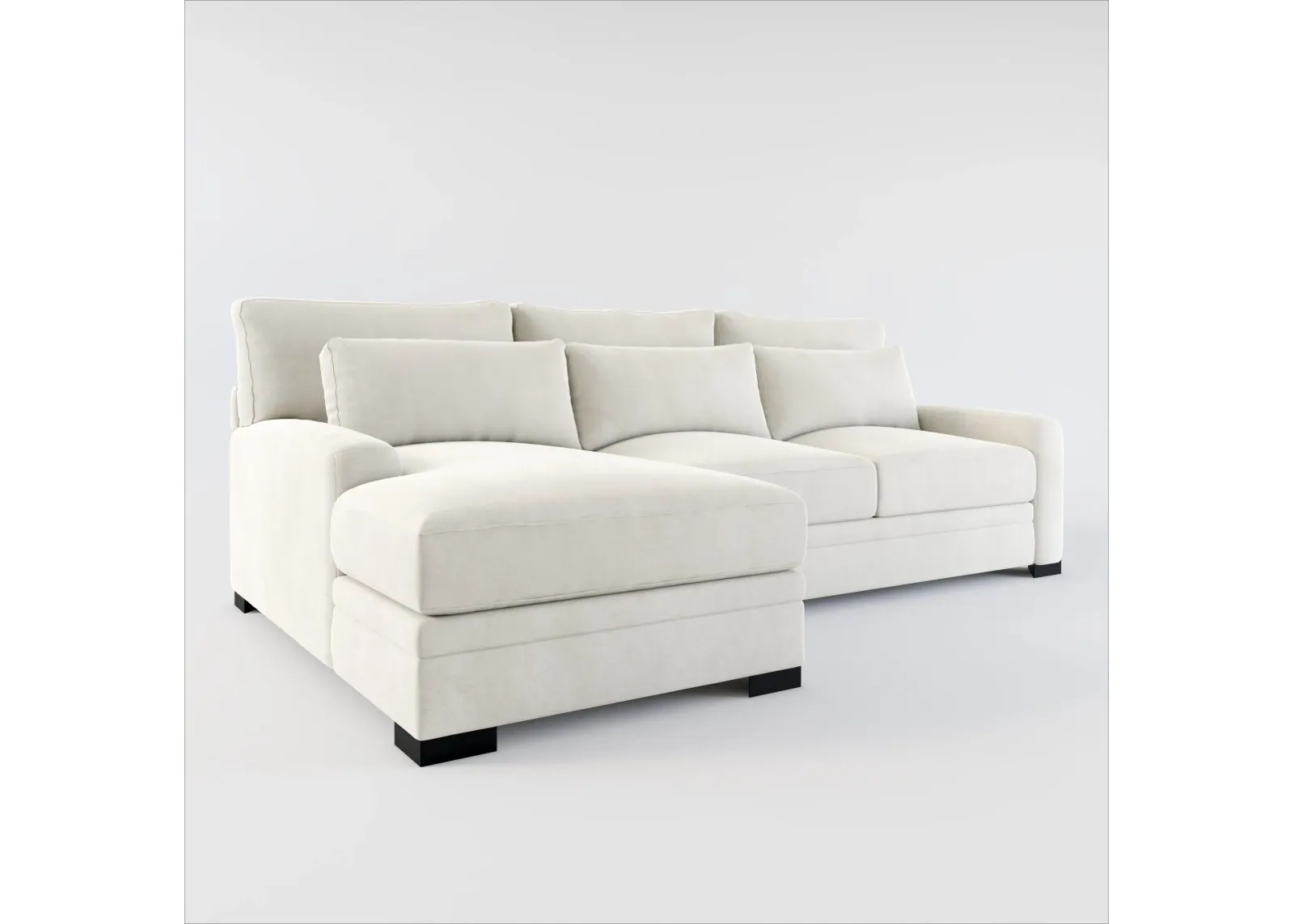 Winston Foam Comfort 2-Piece Sectional with Left-Facing Chaise - Laurent Beach