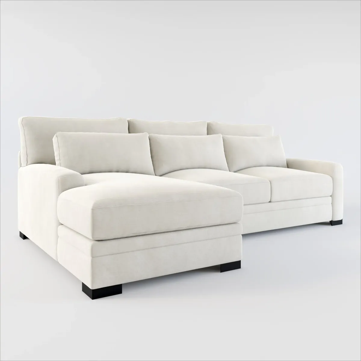 Winston Foam Comfort 2-Piece Sectional with Left-Facing Chaise - Laurent Beach