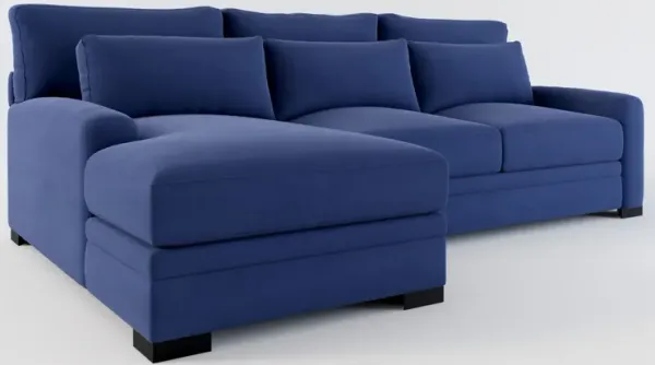 Winston Foam Comfort 2-Piece Sectional with Left-Facing Chaise - Abington Indigo