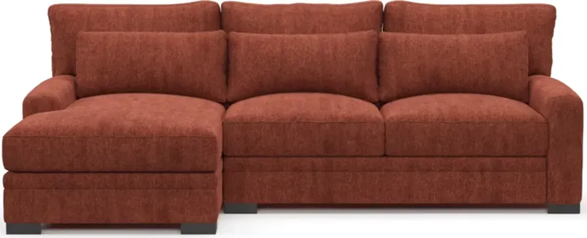 Winston Foam Comfort 2-Piece Sectional with Left-Facing Chaise - Contessa Paprika