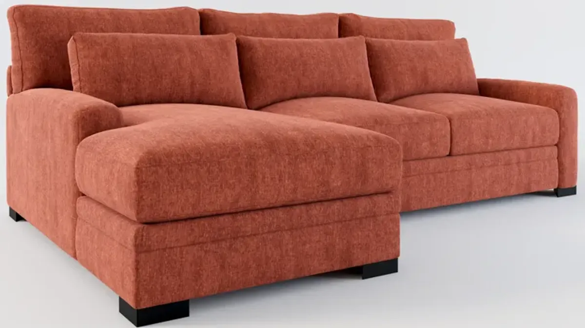 Winston Foam Comfort 2-Piece Sectional with Left-Facing Chaise - Contessa Paprika