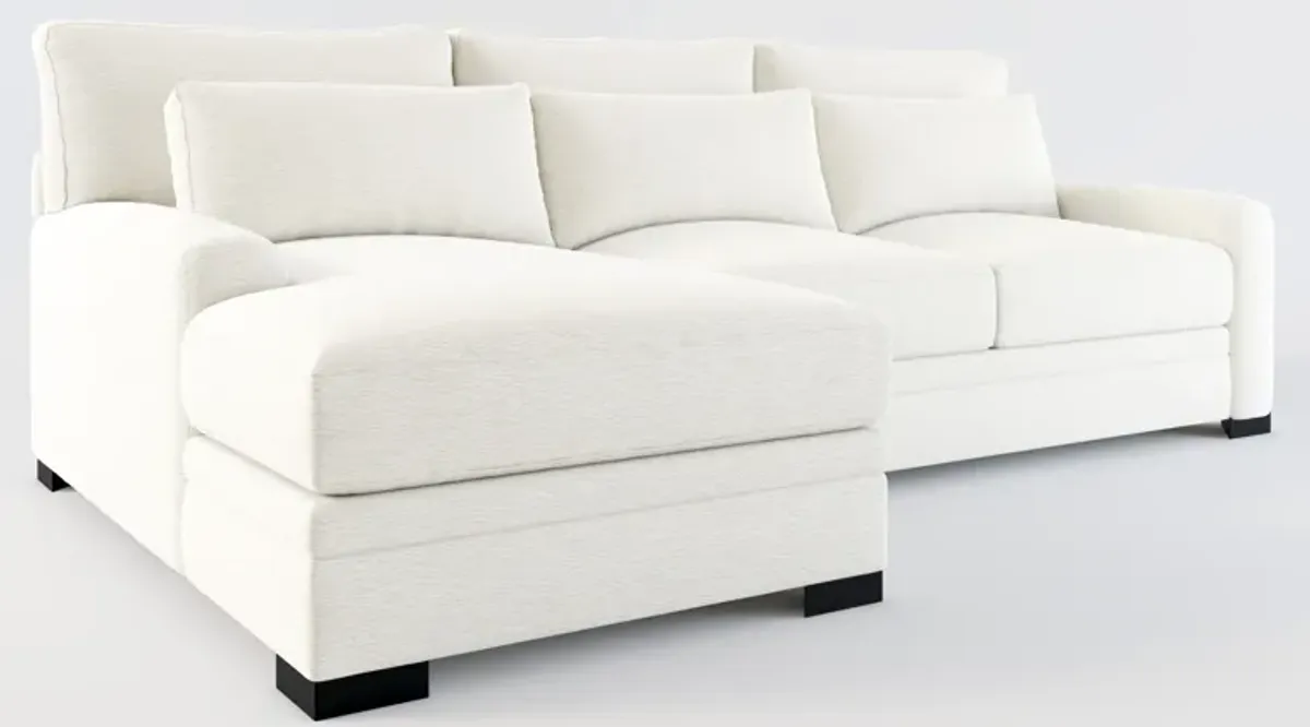 Winston Foam Comfort 2-Piece Sectional with Left-Facing Chaise - Living Large White