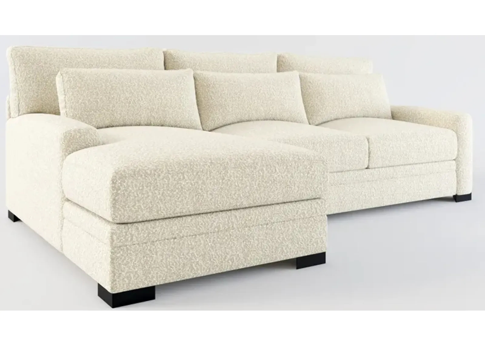 Winston Foam Comfort 2-Piece Sectional with Left-Facing Chaise - Bloke Cotton