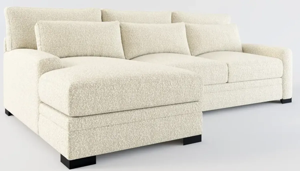 Winston Foam Comfort 2-Piece Sectional with Left-Facing Chaise - Bloke Cotton