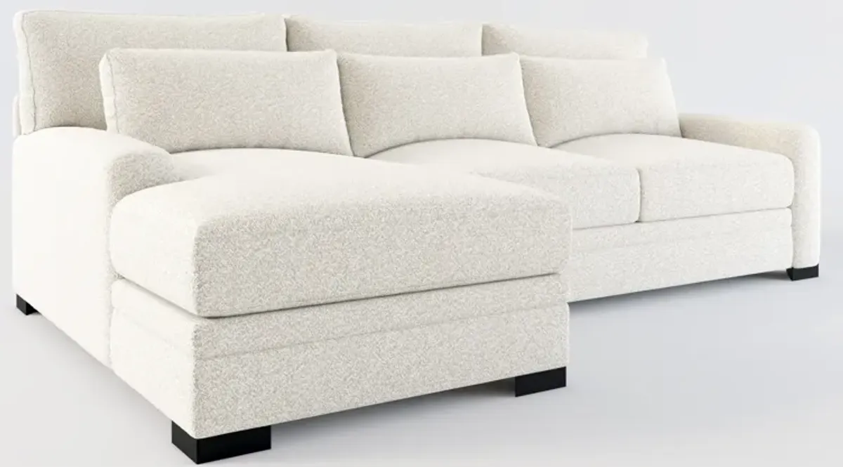 Winston Foam Comfort 2-Piece Sectional with Left-Facing Chaise - Muse Stone