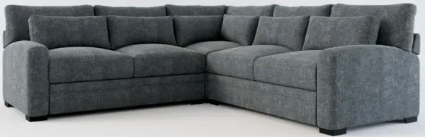 Winston Foam Comfort 3-Piece Sectional - Contessa Shadow