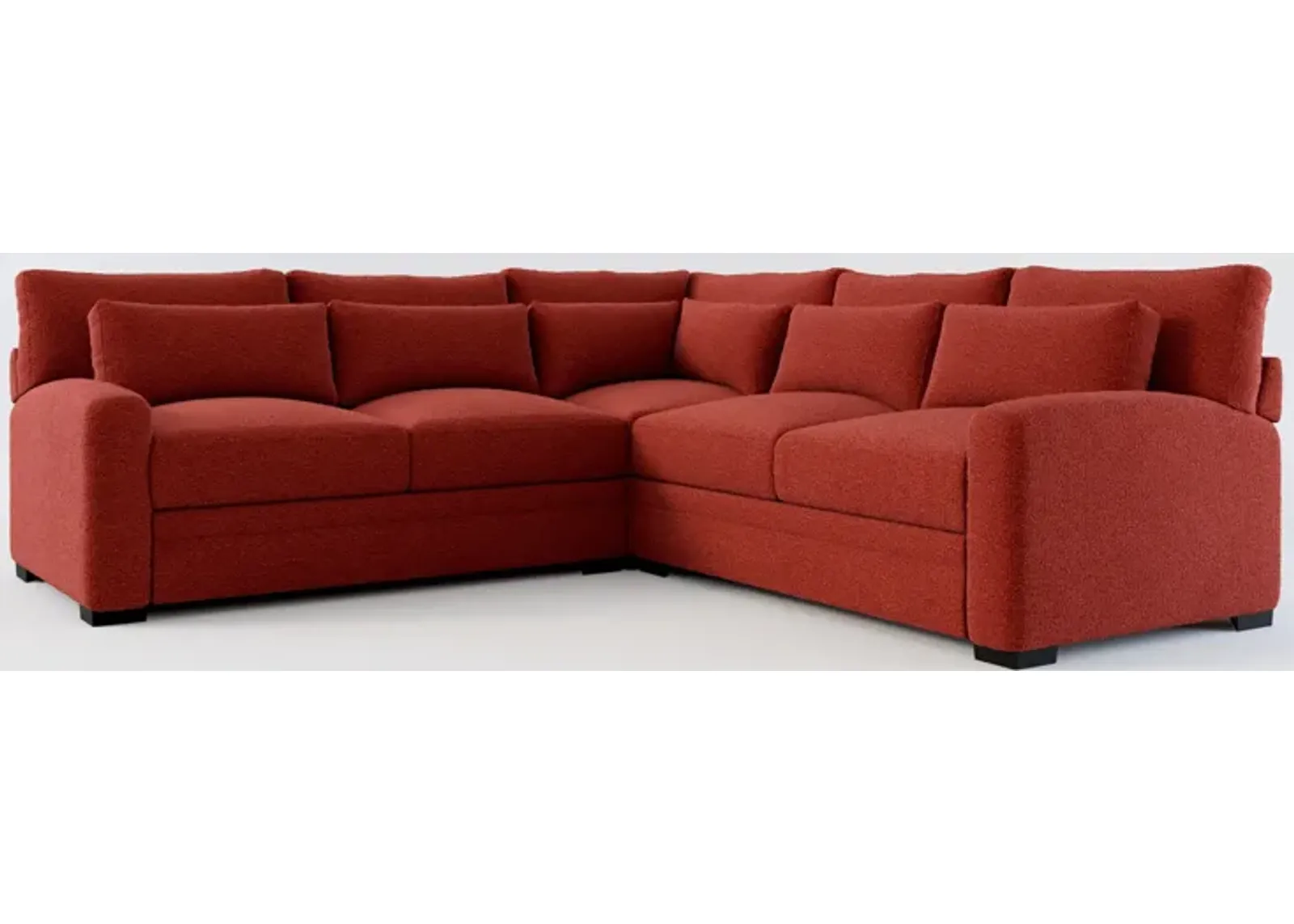 Winston Foam Comfort 3-Piece Sectional - Bloke Brick