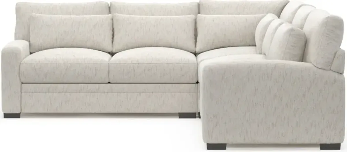 Winston Foam Comfort 3-Piece Sectional - P.T. Cream