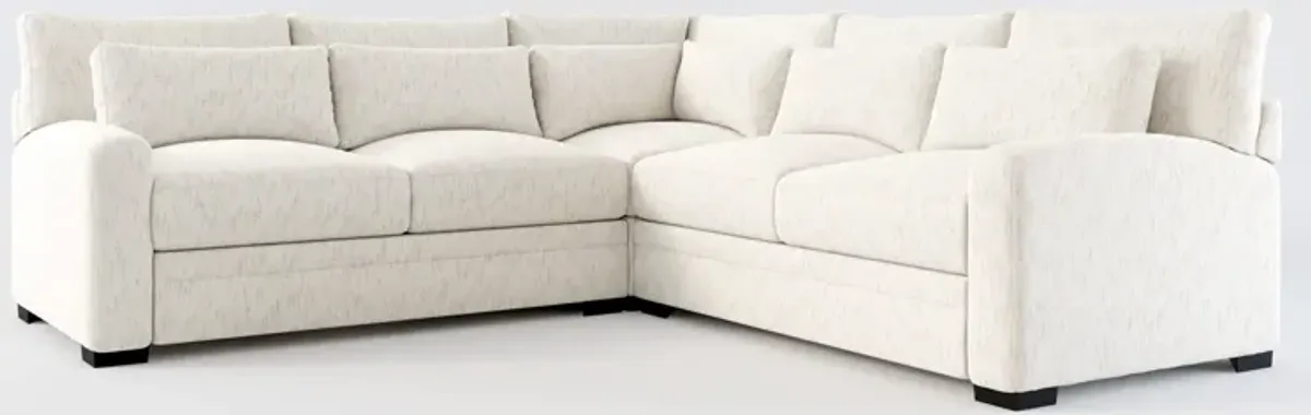 Winston Foam Comfort 3-Piece Sectional - P.T. Cream