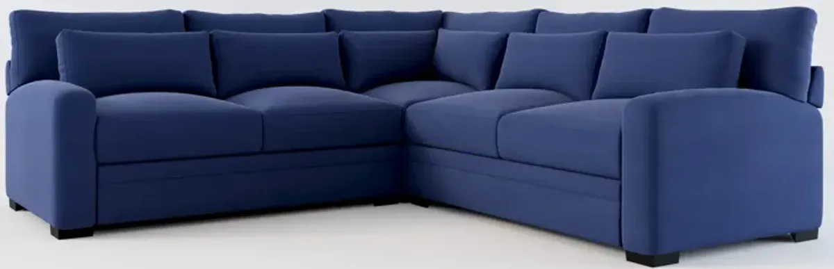 Winston Foam Comfort 3-Piece Sectional - Abington Indigo