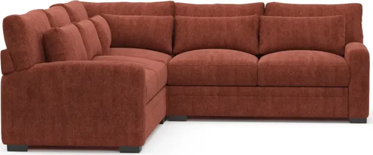 Winston Foam Comfort 3-Piece Sectional - Contessa Paprika