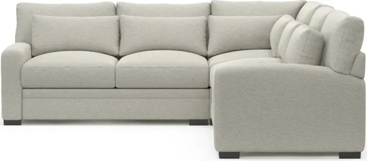 Winston Foam Comfort 3-Piece Sectional - Everton Grey