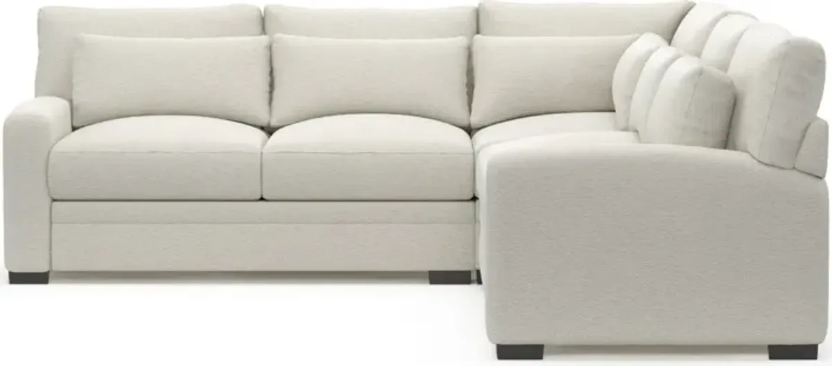 Winston Foam Comfort 3-Piece Sectional - Living Large White