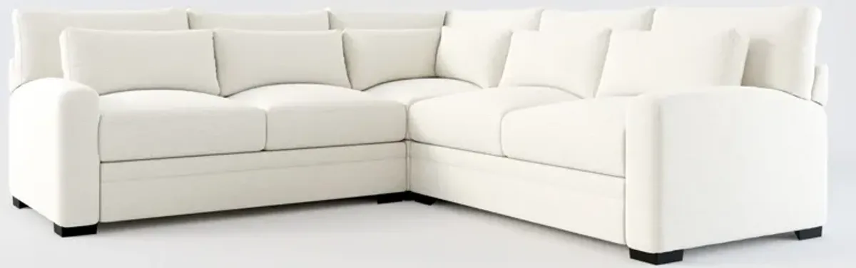 Winston Foam Comfort 3-Piece Sectional - Living Large White