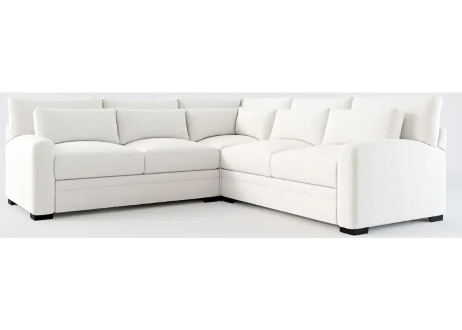 Winston Foam Comfort 3-Piece Sectional - Bloke Snow