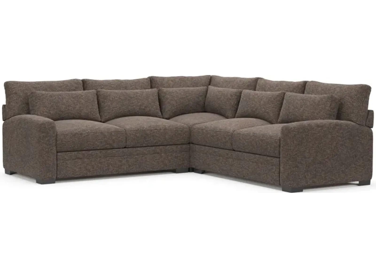 Winston Foam Comfort 3-Piece Sectional - M Walnut