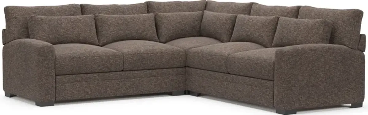 Winston Foam Comfort 3-Piece Sectional - M Walnut