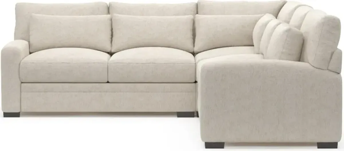 Winston Foam Comfort 3-Piece Sectional - M Ivory