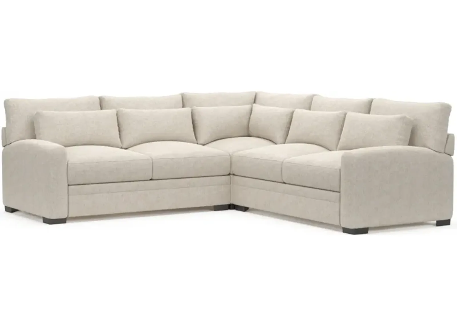 Winston Foam Comfort 3-Piece Sectional - M Ivory