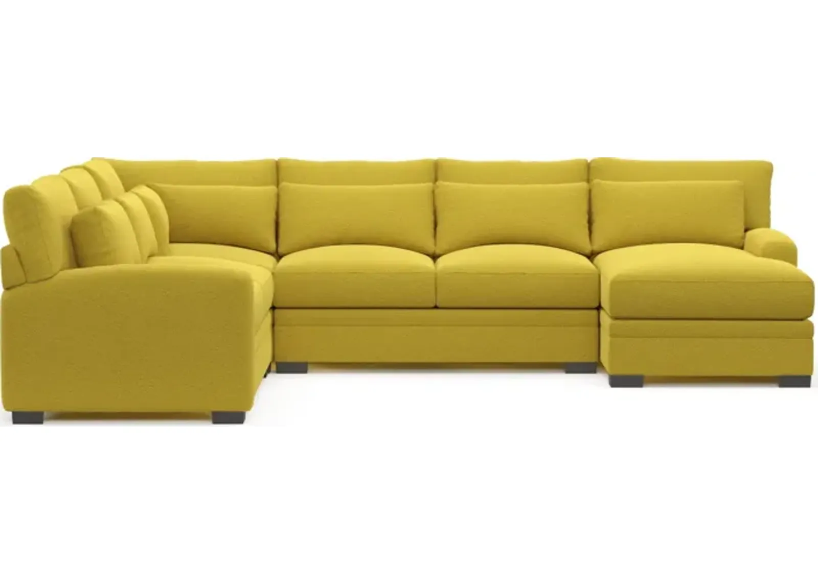 Winston Foam Comfort 4-Piece Sectional with Right-Facing Chaise - Bloke Goldenrod