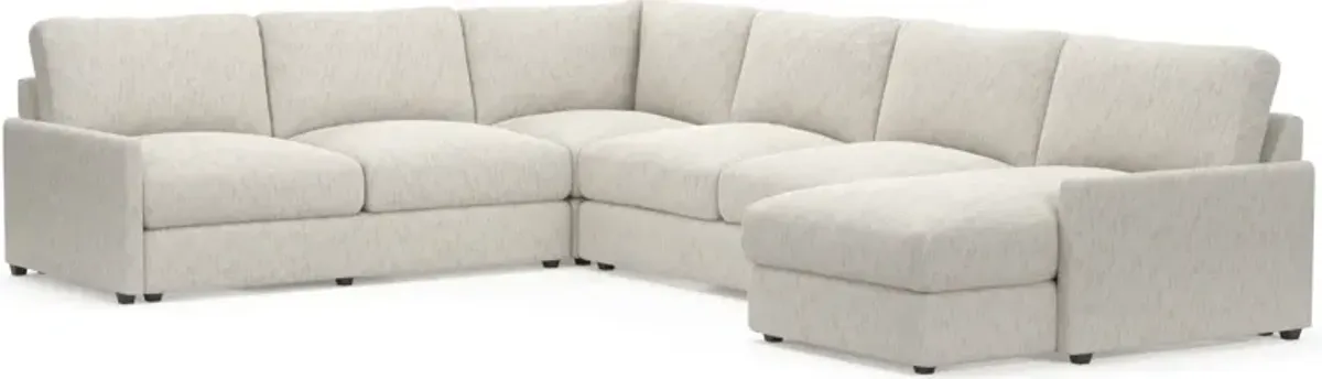 Winston Foam Comfort 4-Piece Sectional with Right-Facing Chaise - P.T. Cream