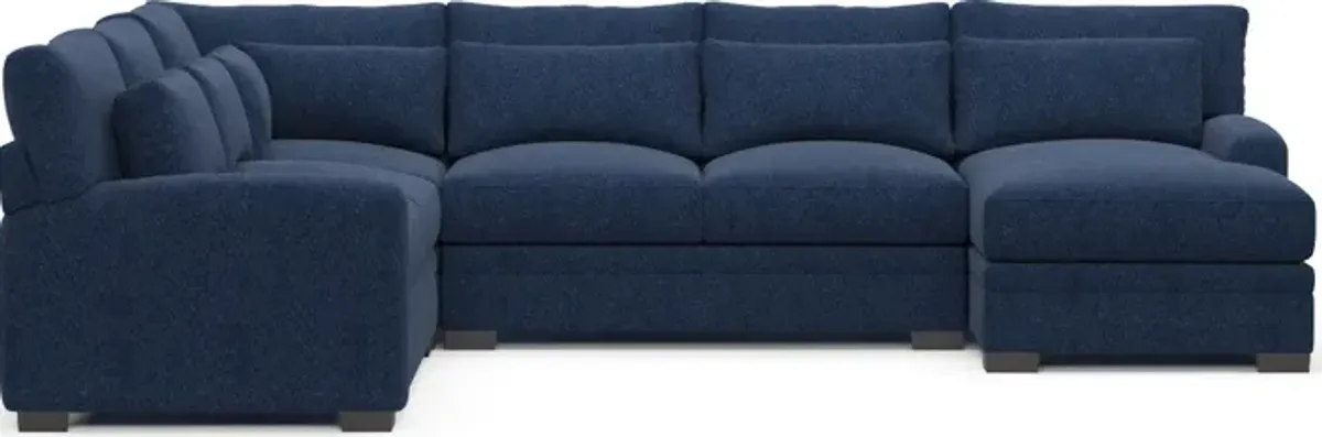 Winston 4-Piece Sectional with Right-Facing Chaise - Oslo Navy