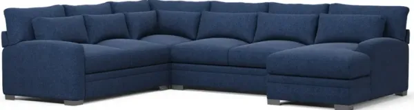 Winston 4-Piece Sectional with Right-Facing Chaise - Oslo Navy