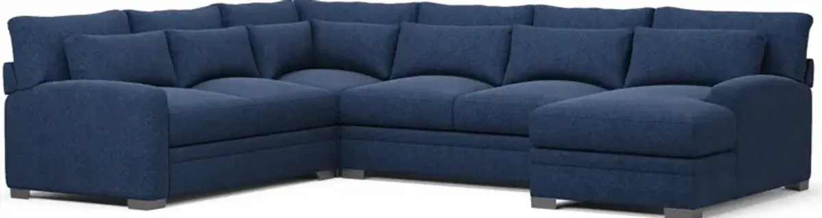 Winston 4-Piece Sectional with Right-Facing Chaise - Oslo Navy