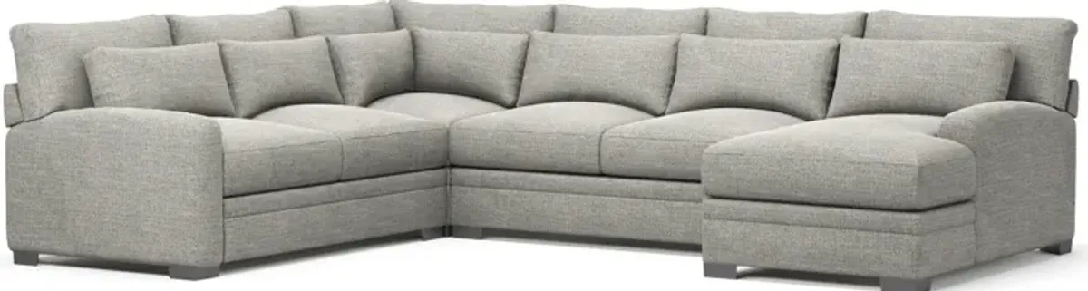 Winston 4-Piece Sectional with Right-Facing Chaise - Pandora Pepper