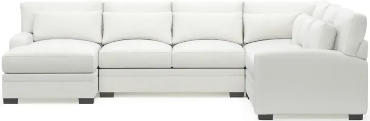 Winston Foam Comfort 4-Piece Sectional with Left-Facing Chaise - Contessa Vanilla