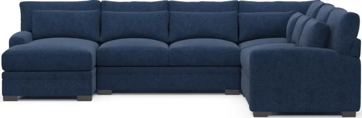 Winston 4-Piece Sectional with Left-Facing Chaise - Oslo Navy