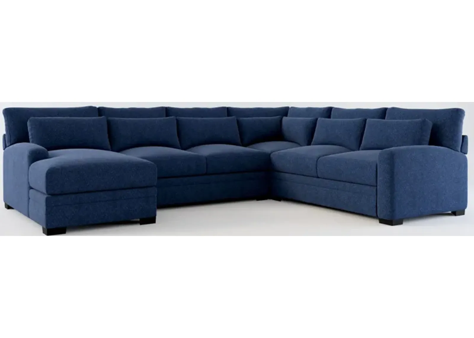 Winston 4-Piece Sectional with Left-Facing Chaise - Oslo Navy