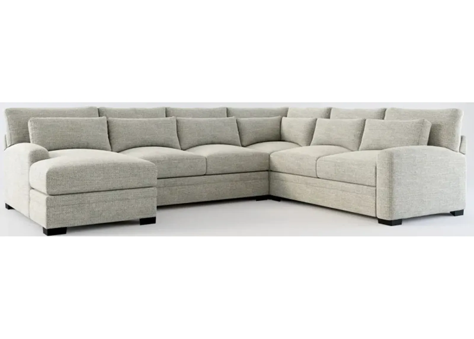 Winston 4-Piece Sectional with Left-Facing Chaise - Pandora Pepper