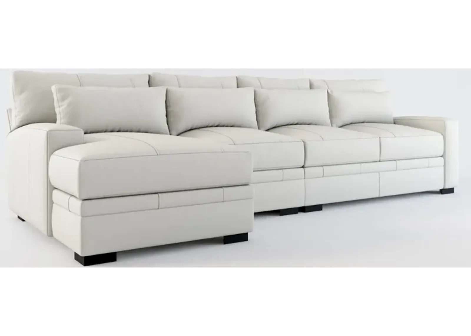 Winston Foam Comfort 3-Piece Sectional with Left-Facing Chaise - Siena Snow