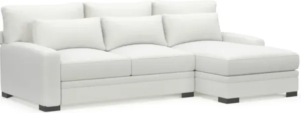 Winston Hybrid Comfort 2-Piece Sectional with Right-Facing Chaise - Contessa Vanilla