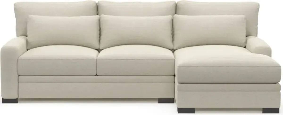 Winston Hybrid Comfort 2-Piece Sectional with Right-Facing Chaise - Curious Pearl