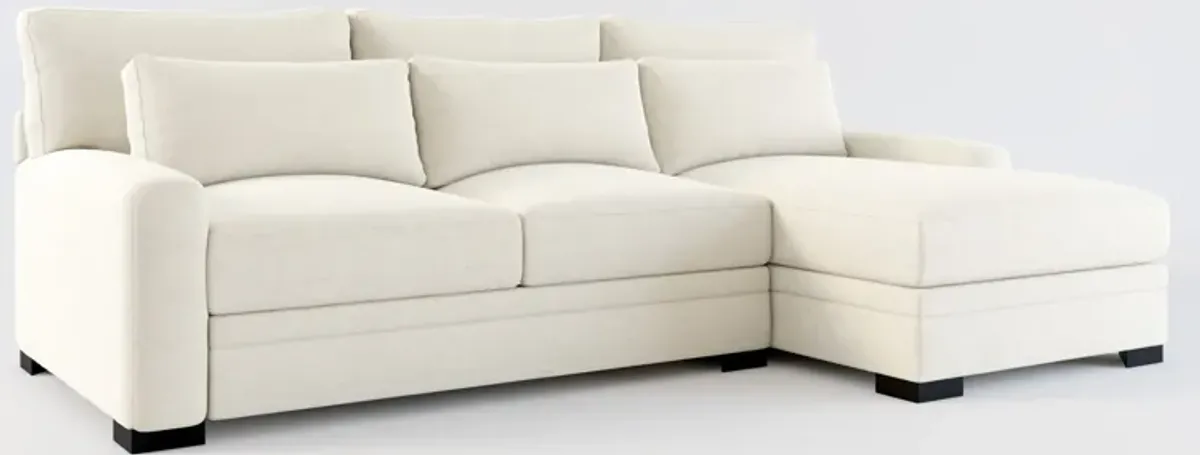 Winston Hybrid Comfort 2-Piece Sectional with Right-Facing Chaise - Curious Pearl