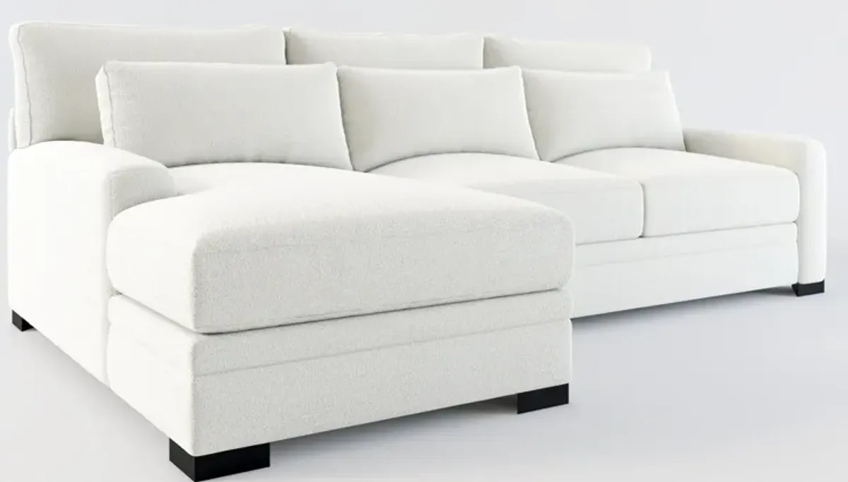 Winston Hybrid Comfort 2-Piece Sectional with Right-Facing Chaise - Oslo Snow