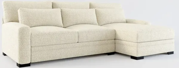 Winston Hybrid Comfort 2-Piece Sectional with Right-Facing Chaise - Bloke Cotton