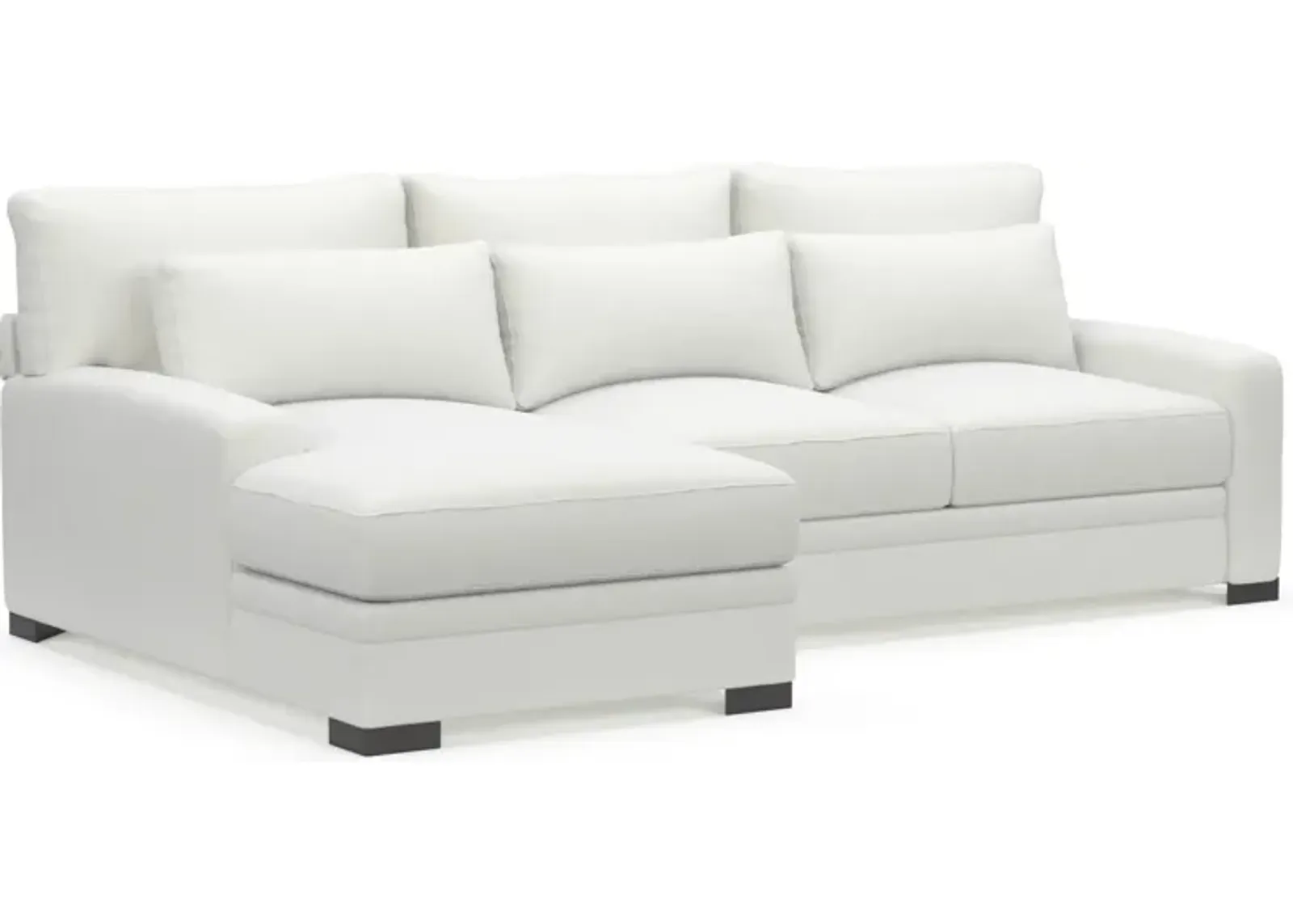 Winston Hybrid Comfort 2-Piece Sectional with Left-Facing Chaise - Contessa Vanilla