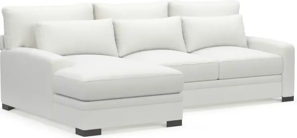 Winston Hybrid Comfort 2-Piece Sectional with Left-Facing Chaise - Contessa Vanilla