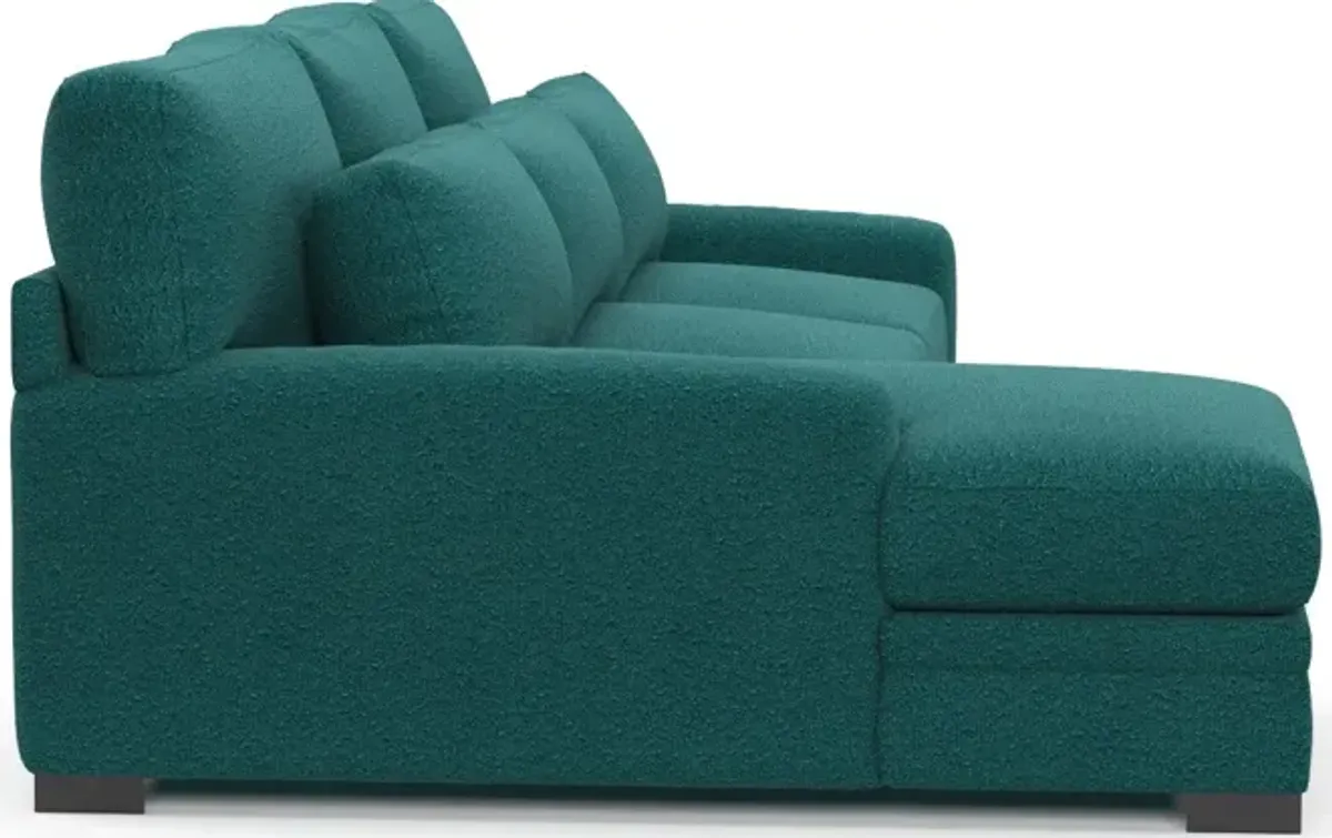 Winston Hybrid Comfort 2-Piece Sectional with Left-Facing Chaise - Bloke Peacock