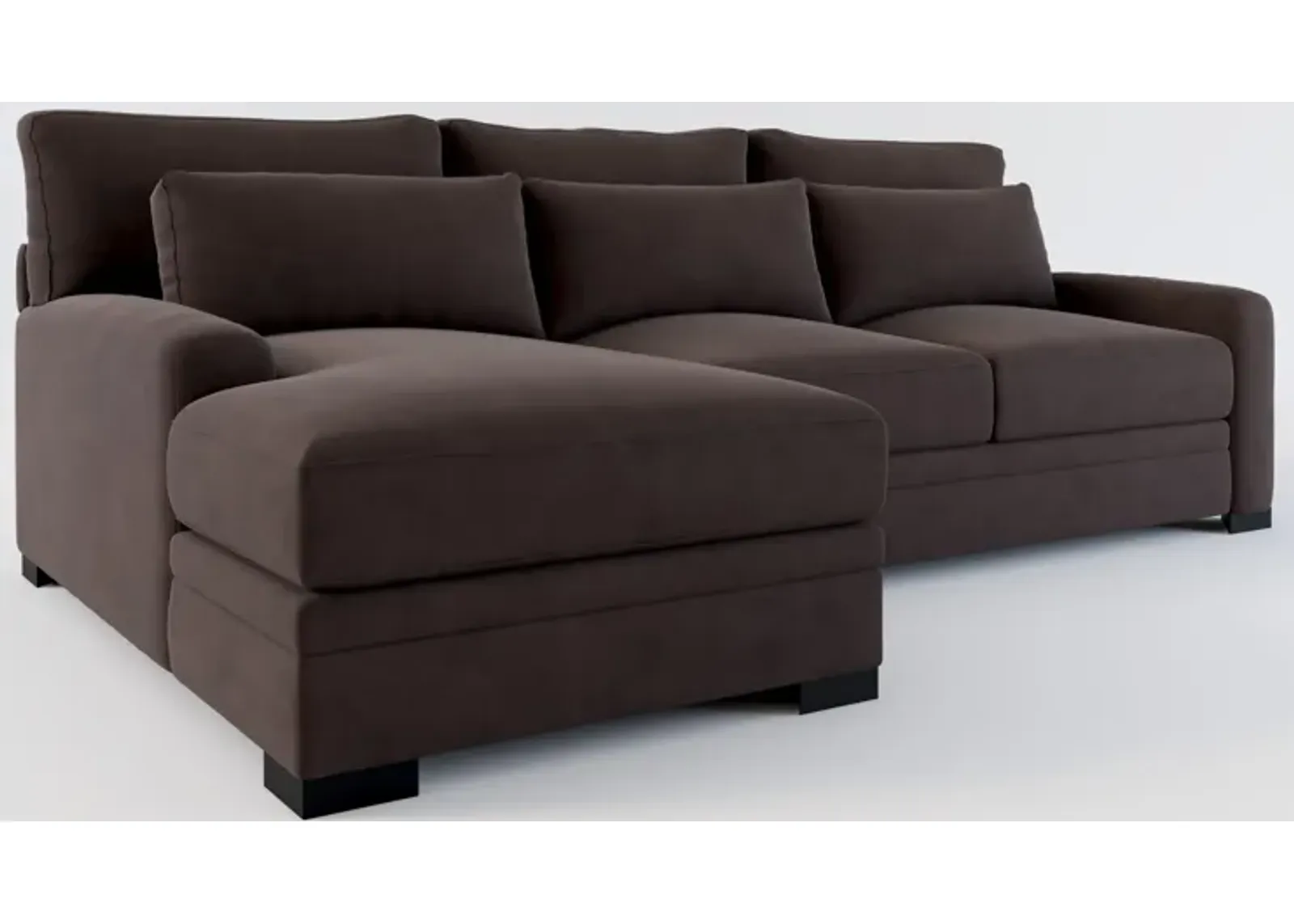 Winston Hybrid Comfort 2-Piece Sectional with Left-Facing Chaise