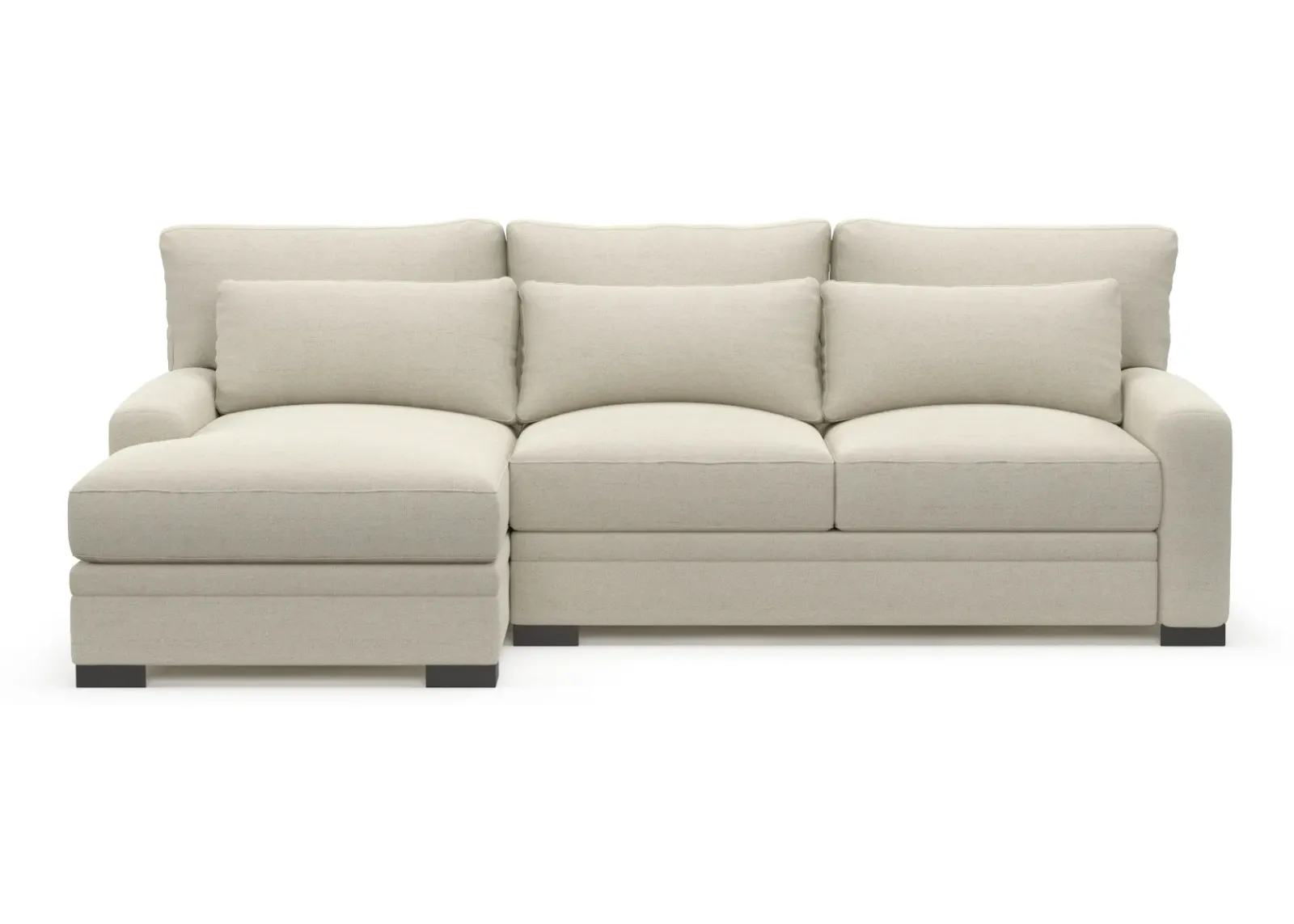 Winston Hybrid Comfort 2-Piece Sectional with Left-Facing Chaise - Curious Pearl