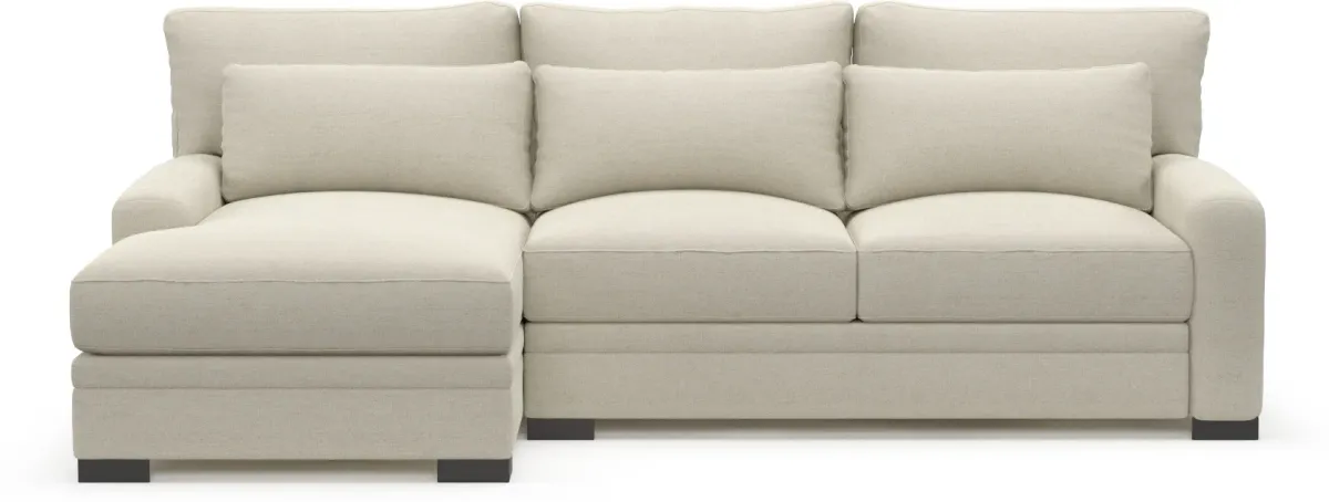 Winston Hybrid Comfort 2-Piece Sectional with Left-Facing Chaise - Curious Pearl