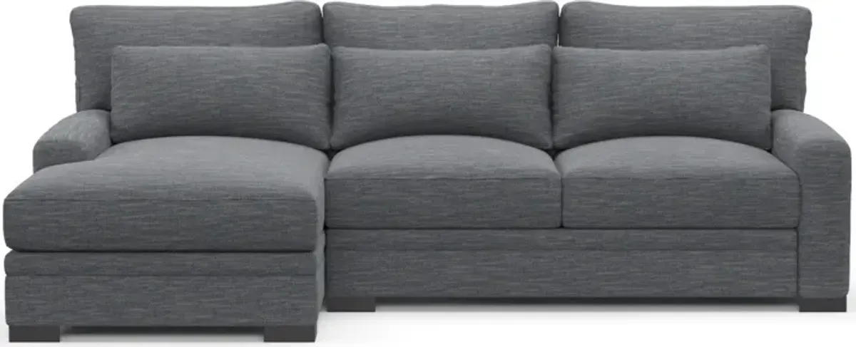 Winston Hybrid Comfort 2-Piece Sectional with Left-Facing Chaise - Dudley Indigo