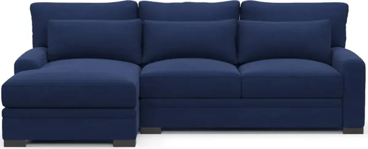 Winston Hybrid Comfort 2-Piece Sectional with Left-Facing Chaise - Abington Indigo