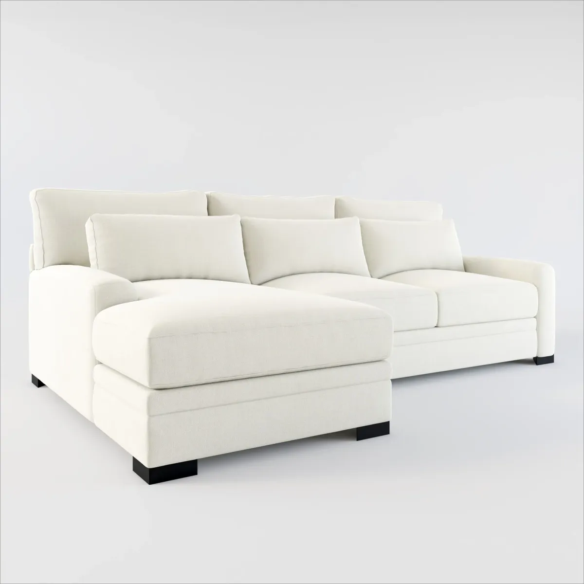 Winston Hybrid Comfort 2-Piece Sectional with Left-Facing Chaise - Anders Ivory